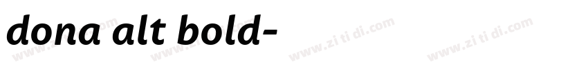 dona alt bold字体转换